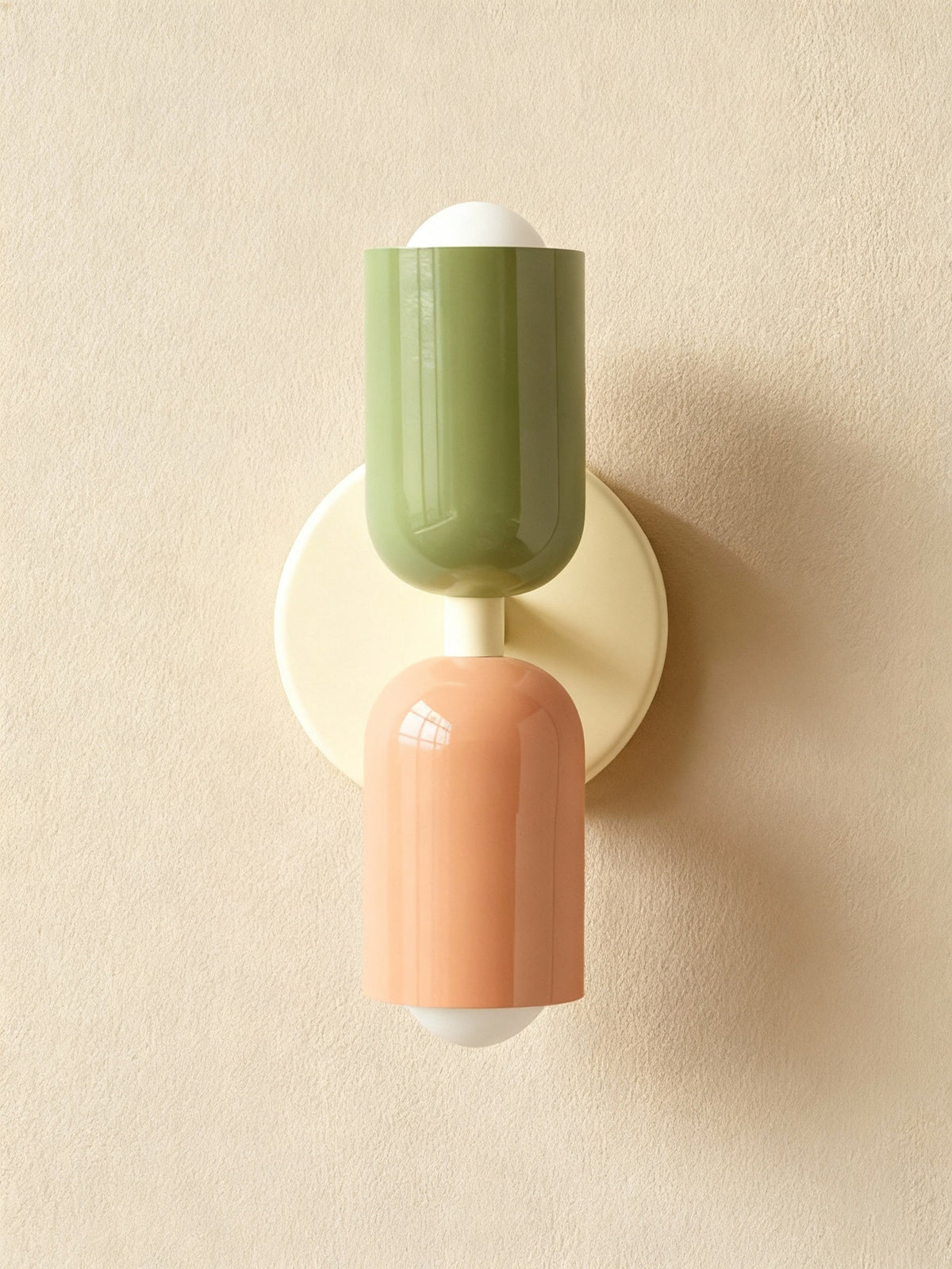 Colorful Modern Wall Sconce with Hand-Blown Glass Shade