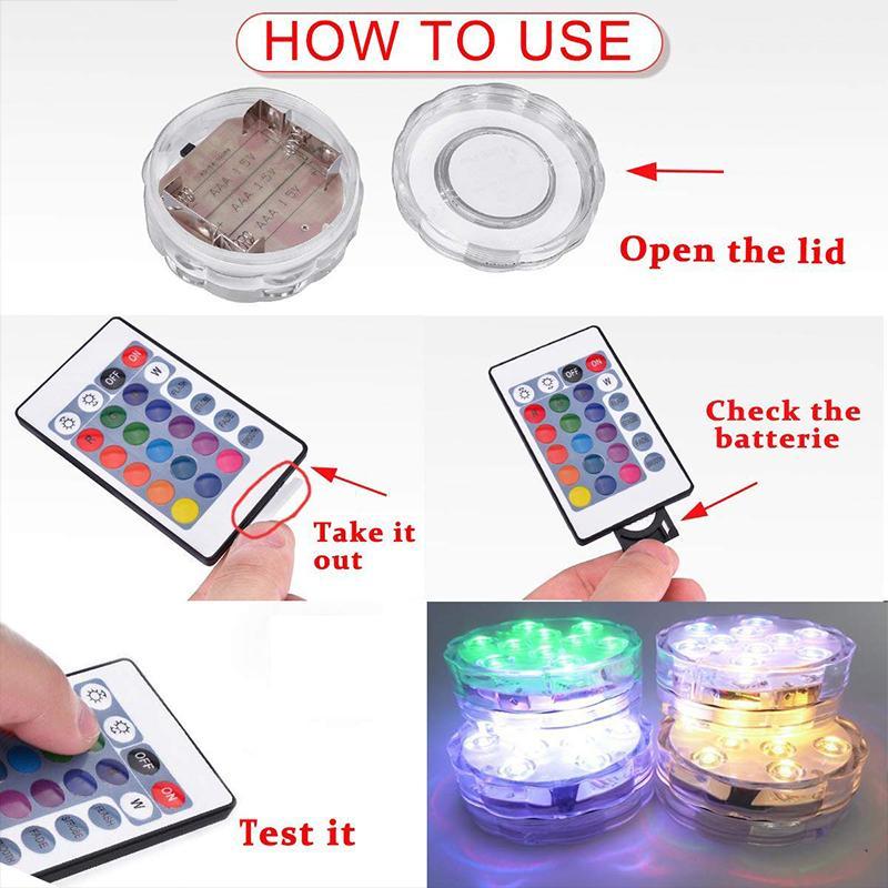 Glowdip | Submersible LED Light with Suction Cup and Remote | IP68 Waterproof Mood Light