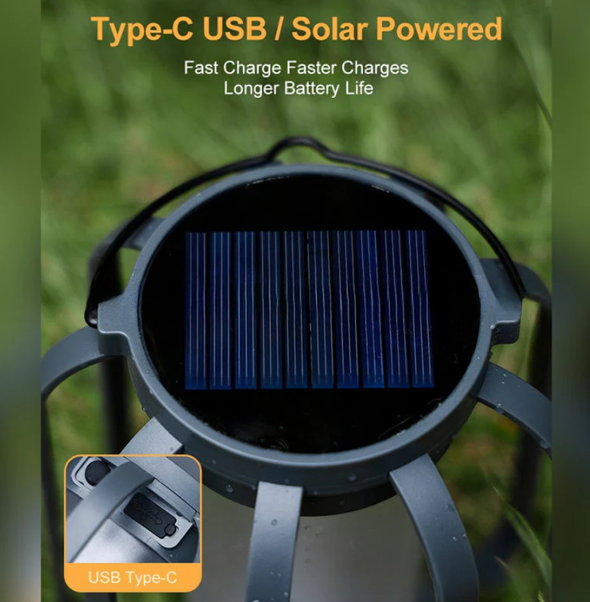 Solar Flame Effect Lantern with Automatic Dusk Activation | Outdoor Garden Light