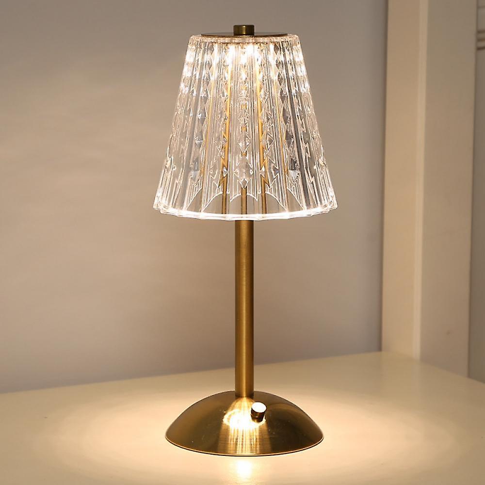 Crystal Touch Table Lamp Dimmable LED Bedside Nightstand Light