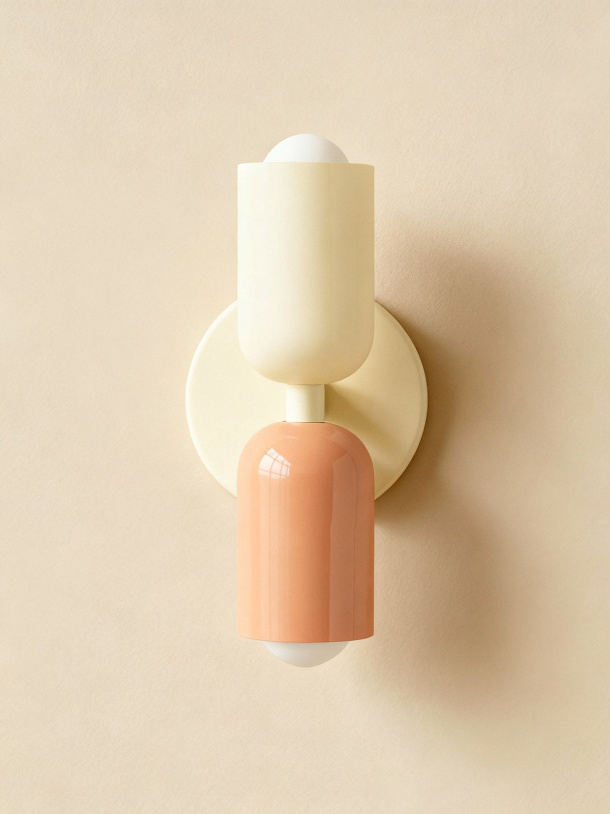 Colorful Modern Wall Sconce with Hand-Blown Glass Shade
