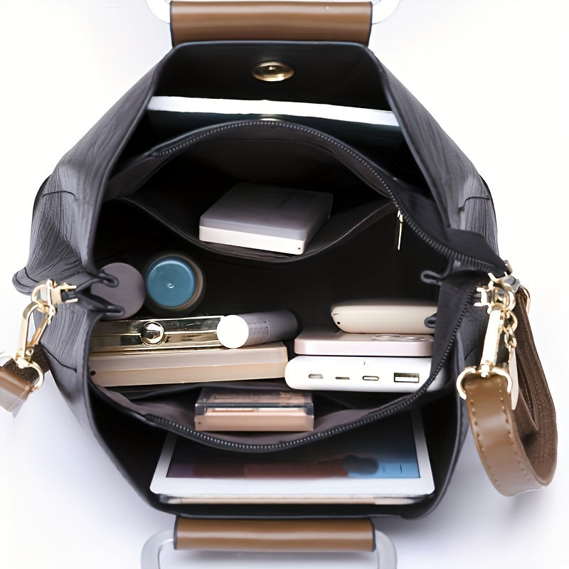 Bravura | Genuine Leather Handbag with Magnetic Flap, Adjustable Crossbody Bag for Women