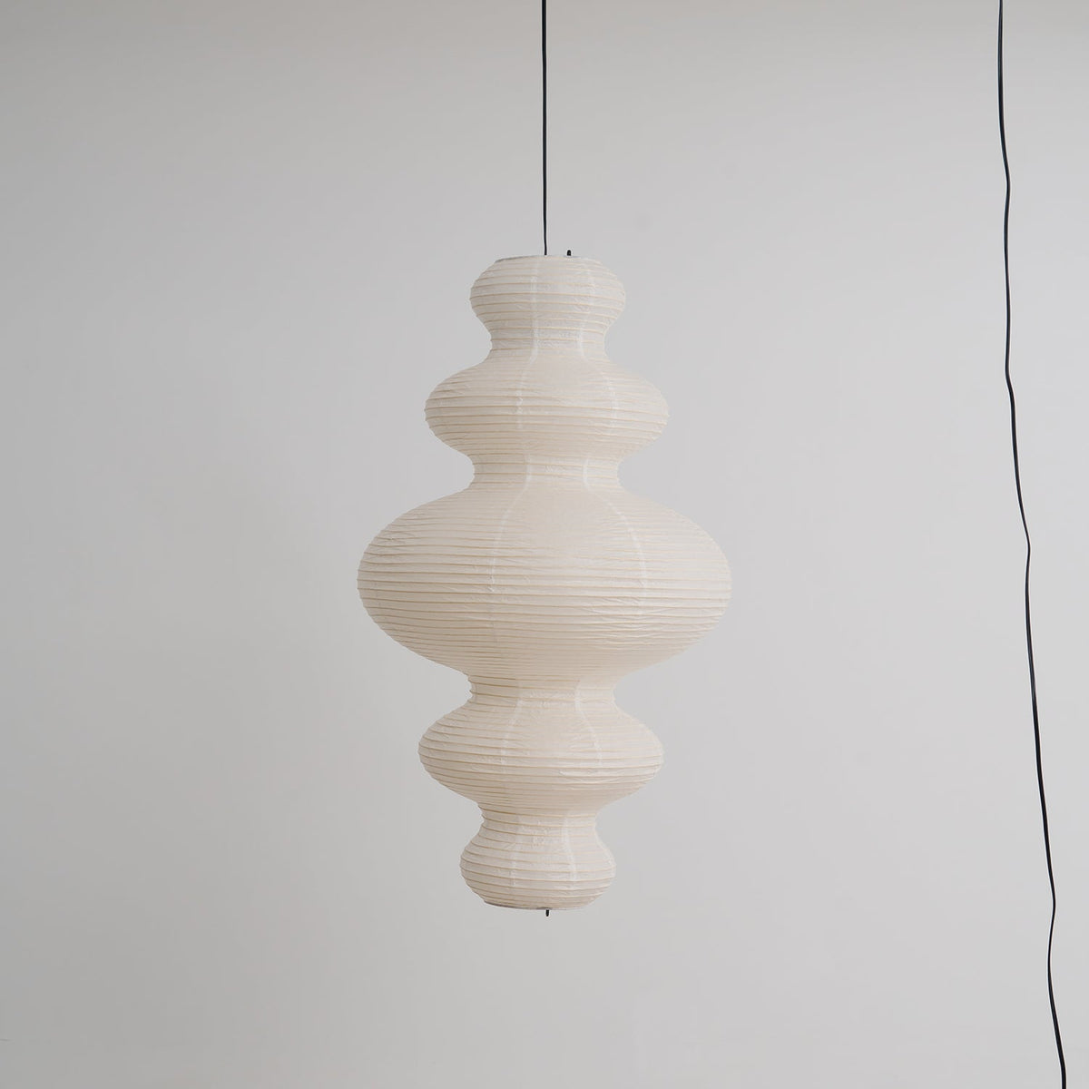 Shiroi | Plug In Pendant Light with Rice Paper Shade | Dimmable Lantern Lamp for Bedroom