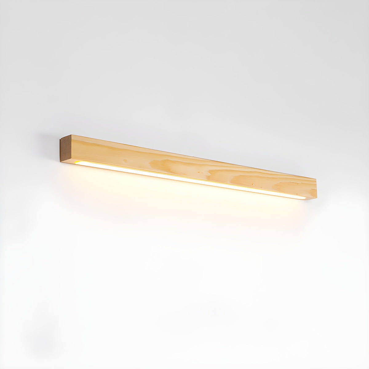 Woodline | Linear Pine Wood Wall Light with Dual Mount Design | LED Sconce for Entryways