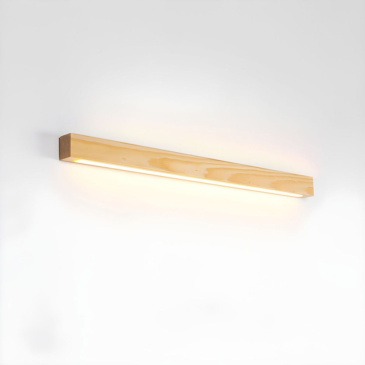 Woodline | Linear Pine Wood Wall Light with Dual Mount Design | LED Sconce for Entryways