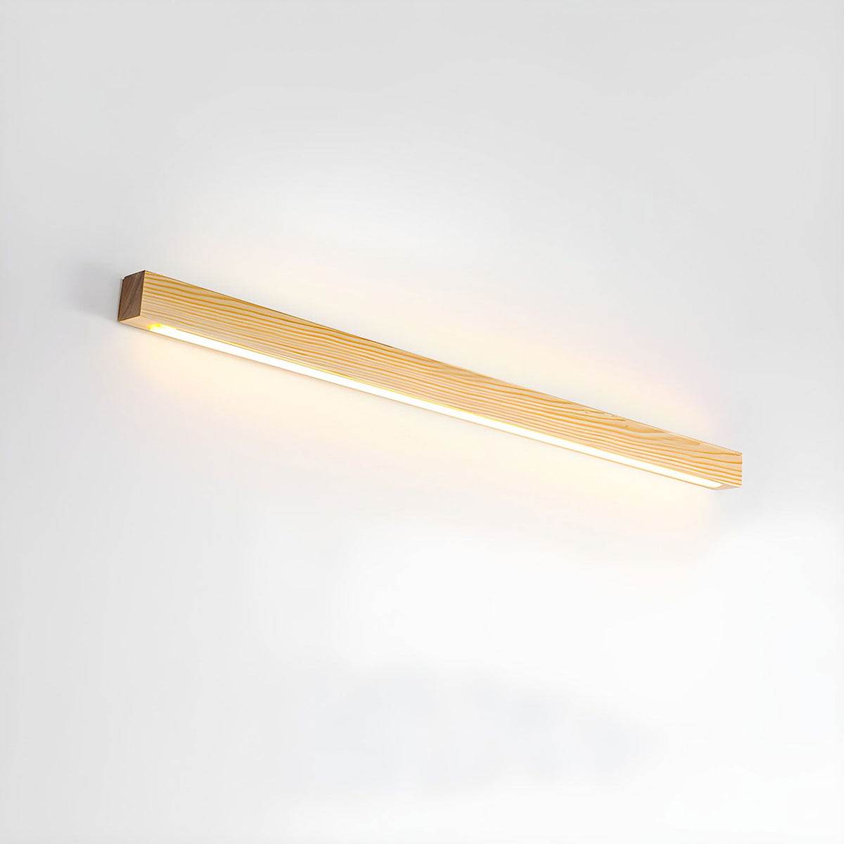 Woodline | Linear Pine Wood Wall Light with Dual Mount Design | LED Sconce for Entryways