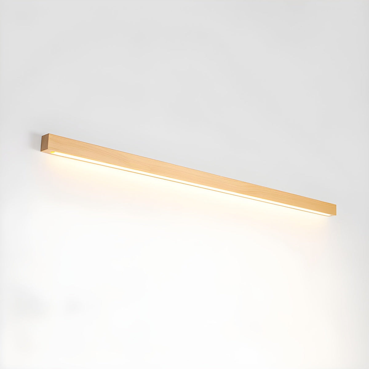 Woodline | Linear Pine Wood Wall Light with Dual Mount Design | LED Sconce for Entryways