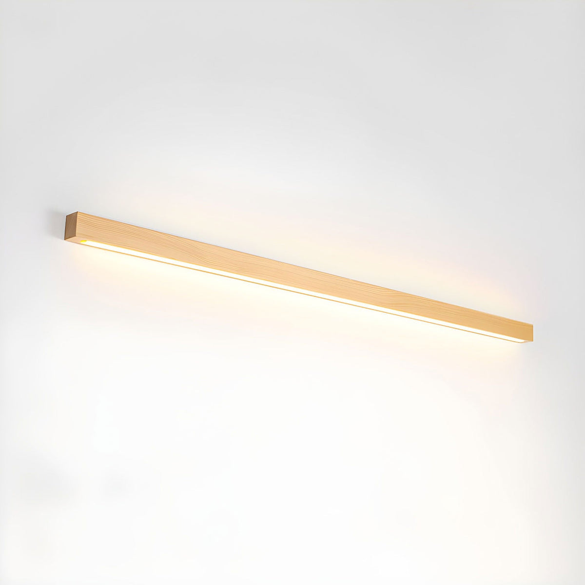 Woodline | Linear Pine Wood Wall Light with Dual Mount Design | LED Sconce for Entryways