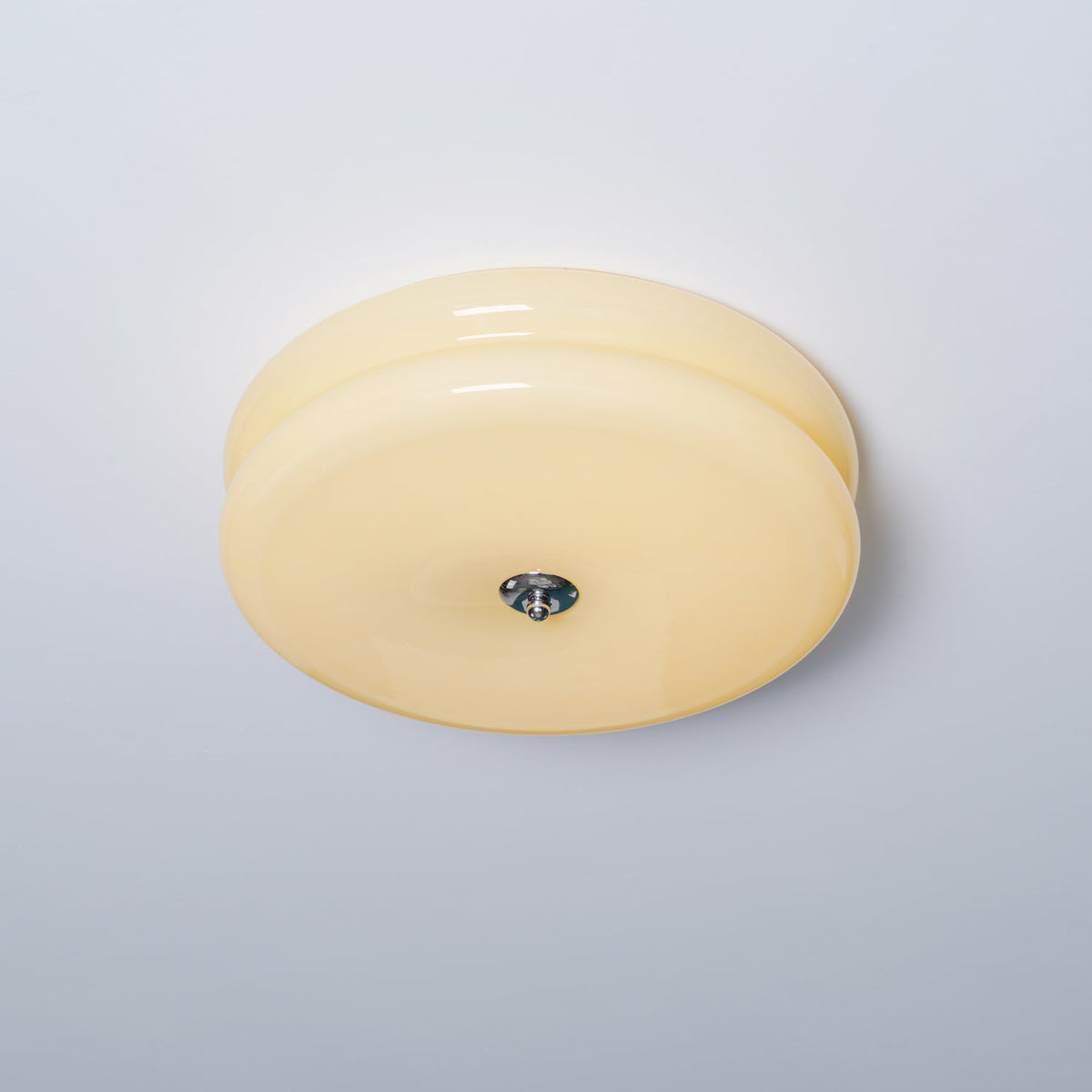 Aurelis | Art Deco Ceiling Light with White Glass Shade | Vintage Gold Lamp for Entryway