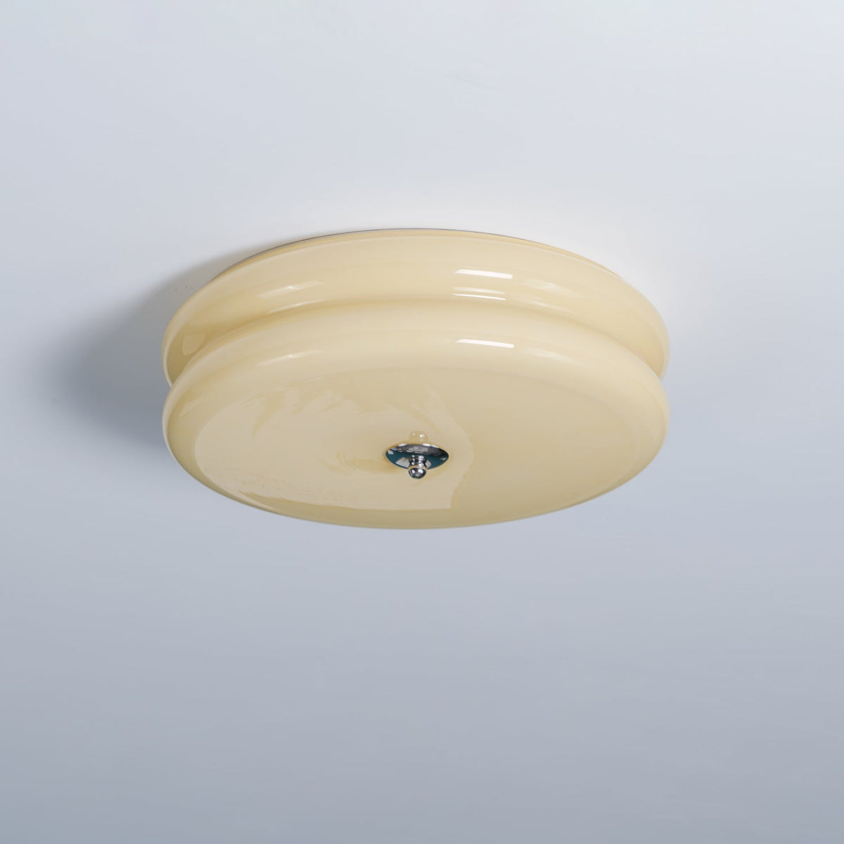 Aurelis | Art Deco Ceiling Light with White Glass Shade | Vintage Gold Lamp for Entryway