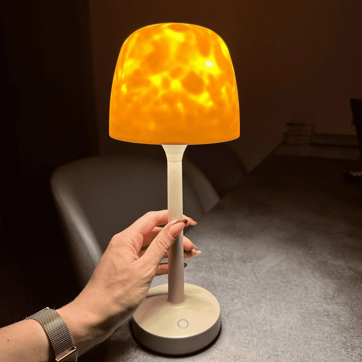 Aurora Borealis Table Lamp with Remote and Sleep Timer | Rechargeable Night Light