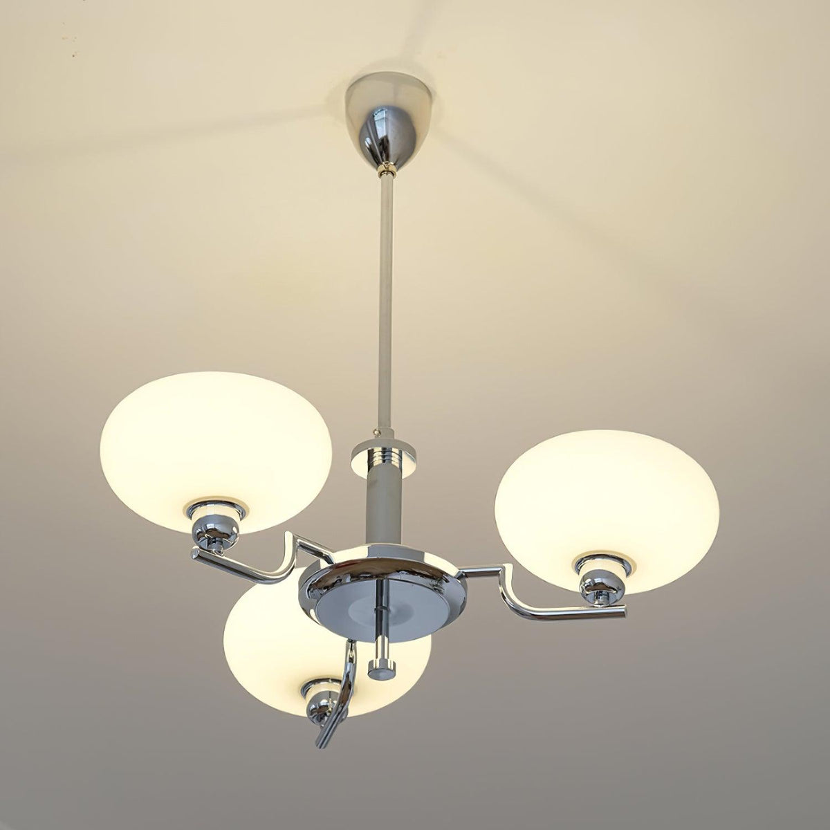Opalune | Modern Chandelier with Opal Glass Shades | Dimmable Fixture for Dining Room