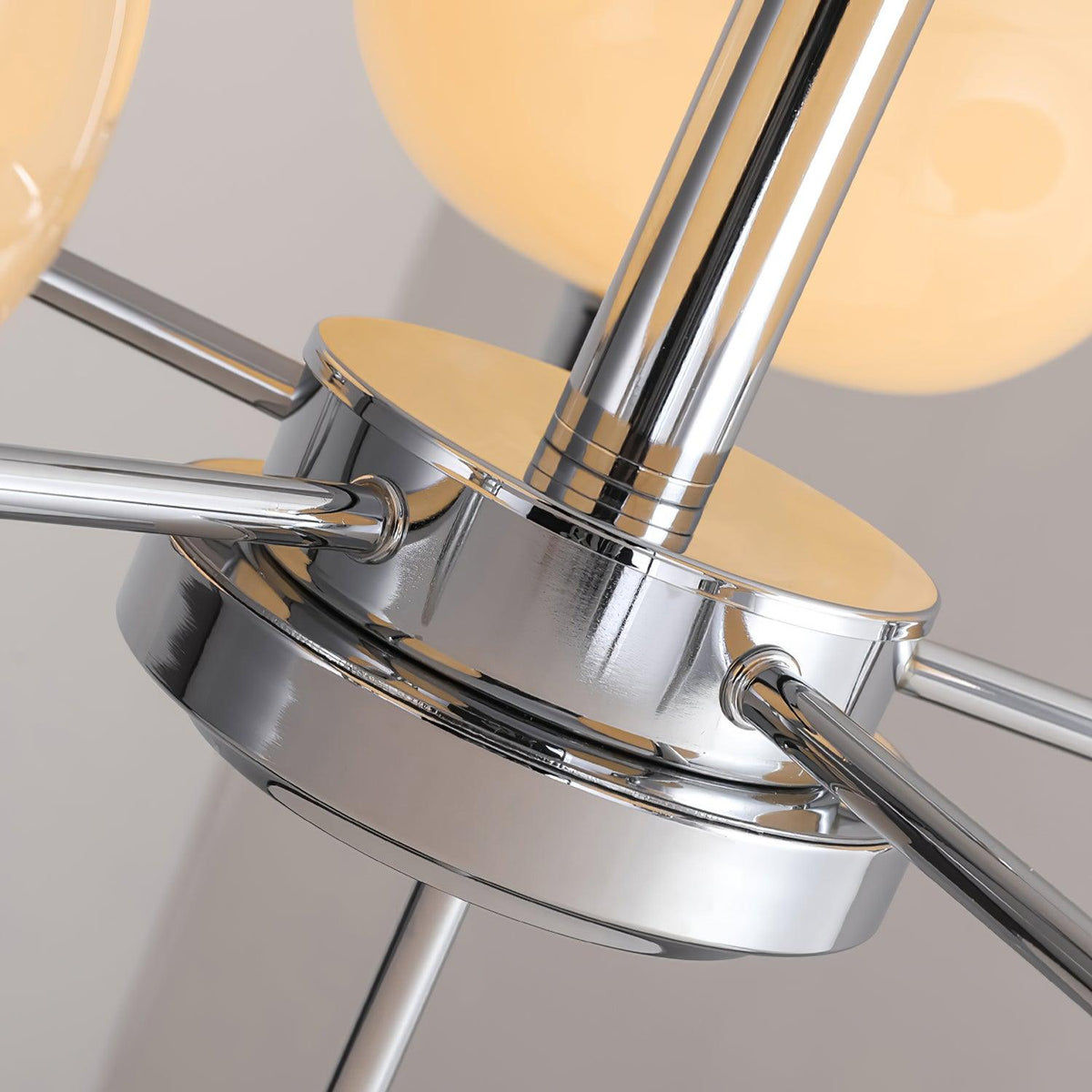 Opalune | Modern Chandelier with Opal Glass Shades | Dimmable Fixture for Dining Room