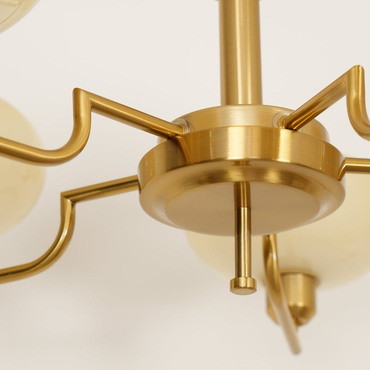 Opalune | Modern Chandelier with Opal Glass Shades | Dimmable Fixture for Dining Room