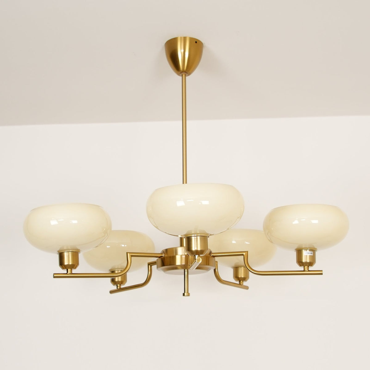 Opalune | Modern Chandelier with Opal Glass Shades | Dimmable Fixture for Dining Room