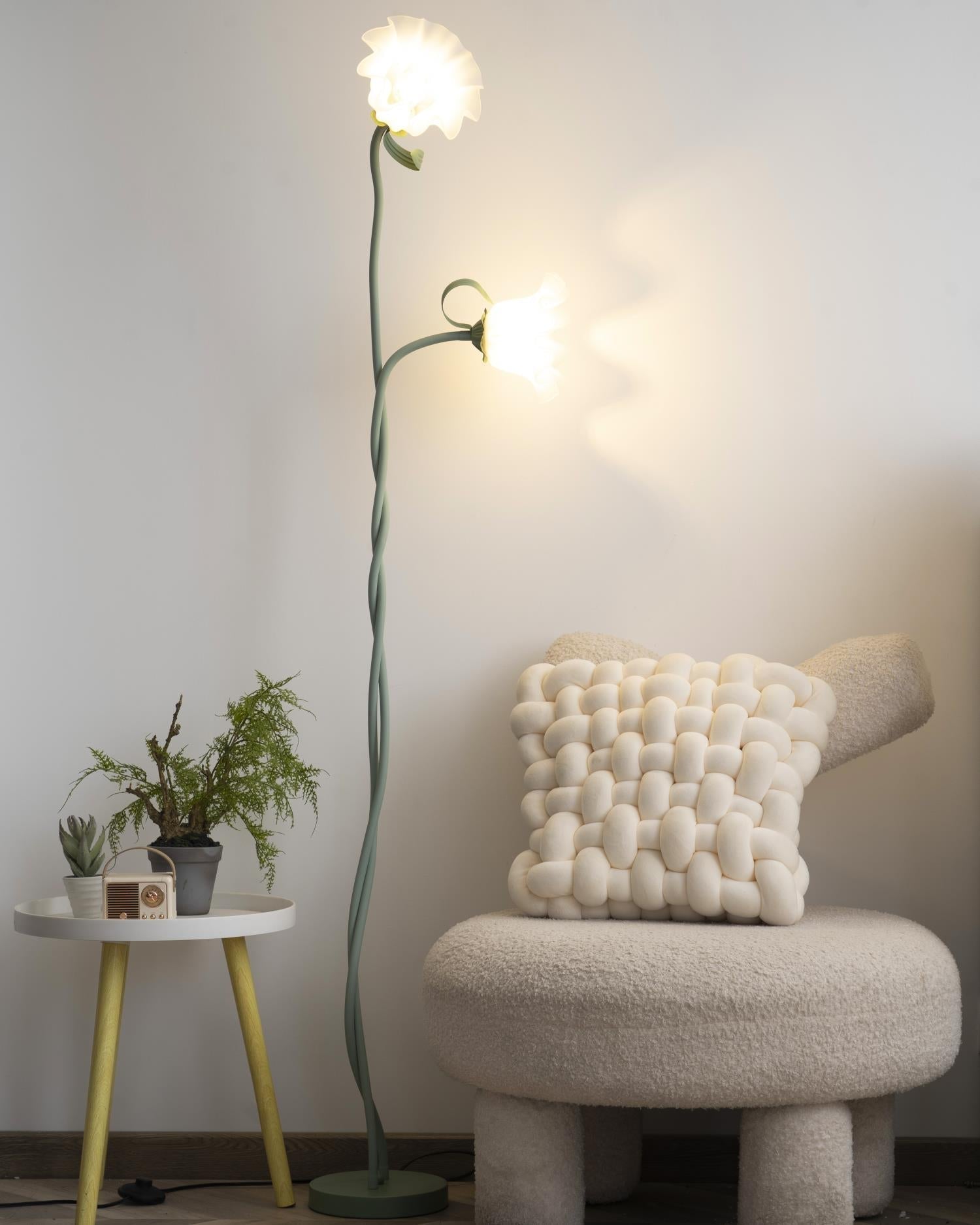 Calla Flower Floor Lamp Matte Green