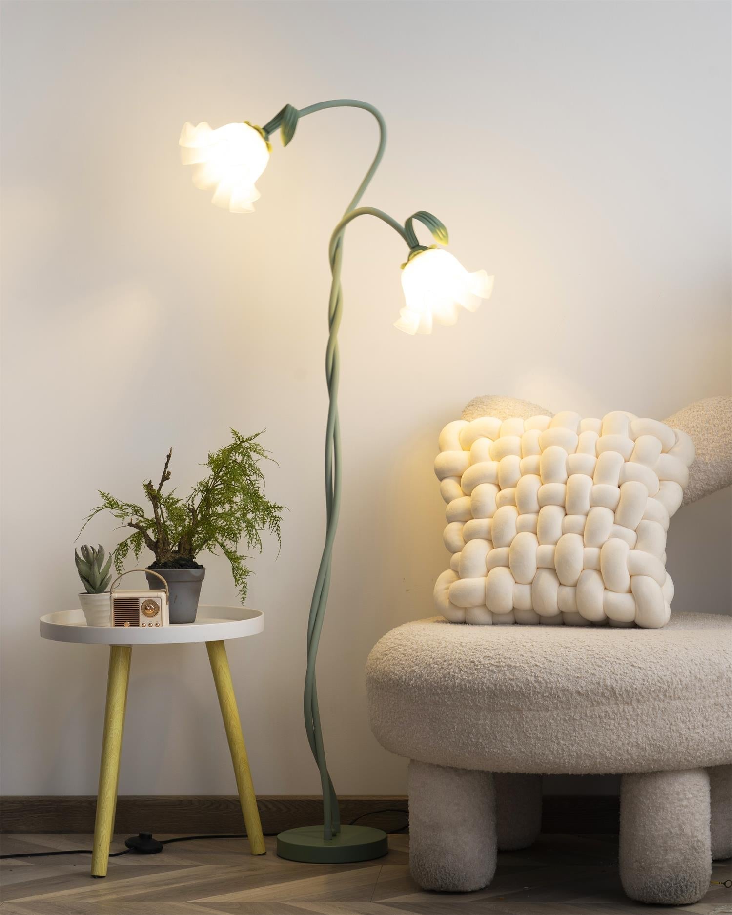 Calla Flower Floor Lamp Matte Green