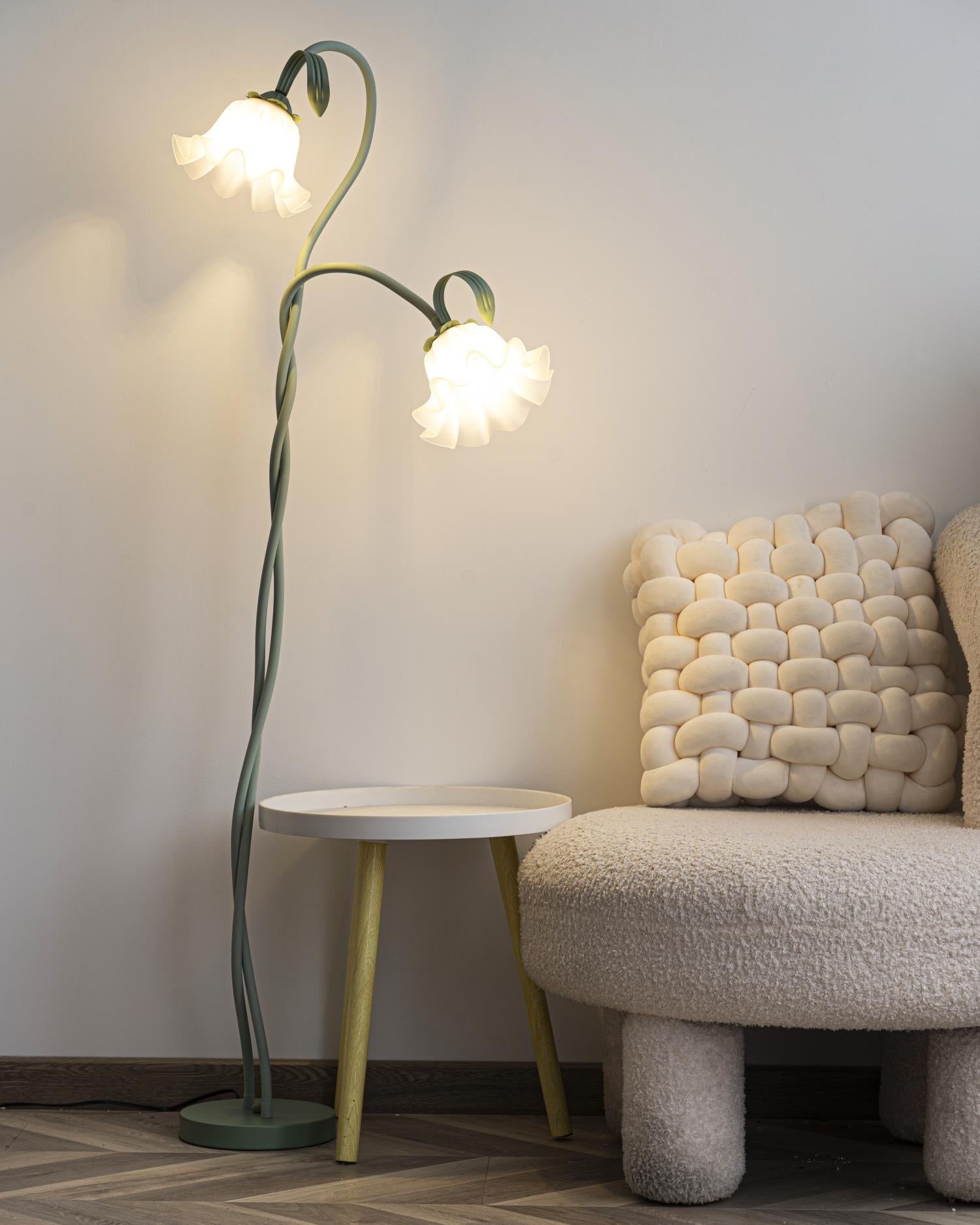 Calla Flower Floor Lamp Matte Green