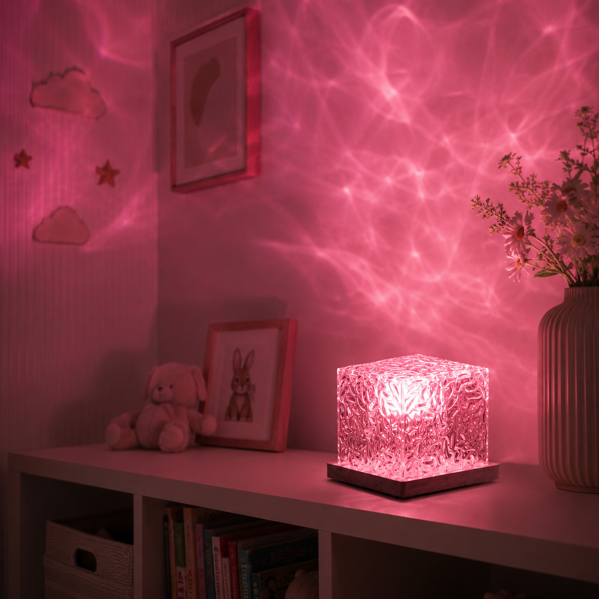 Tideon | Ocean Wave Projector Lamp with 16 Colors and Remote | USB Calming Glow for Rest