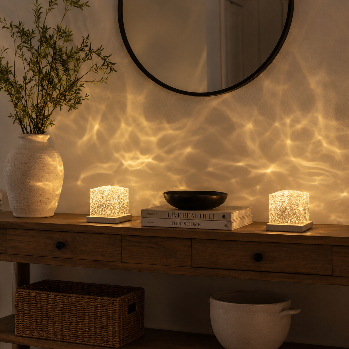 Tideon | Ocean Wave Projector Lamp with 16 Colors and Remote | USB Calming Glow for Rest