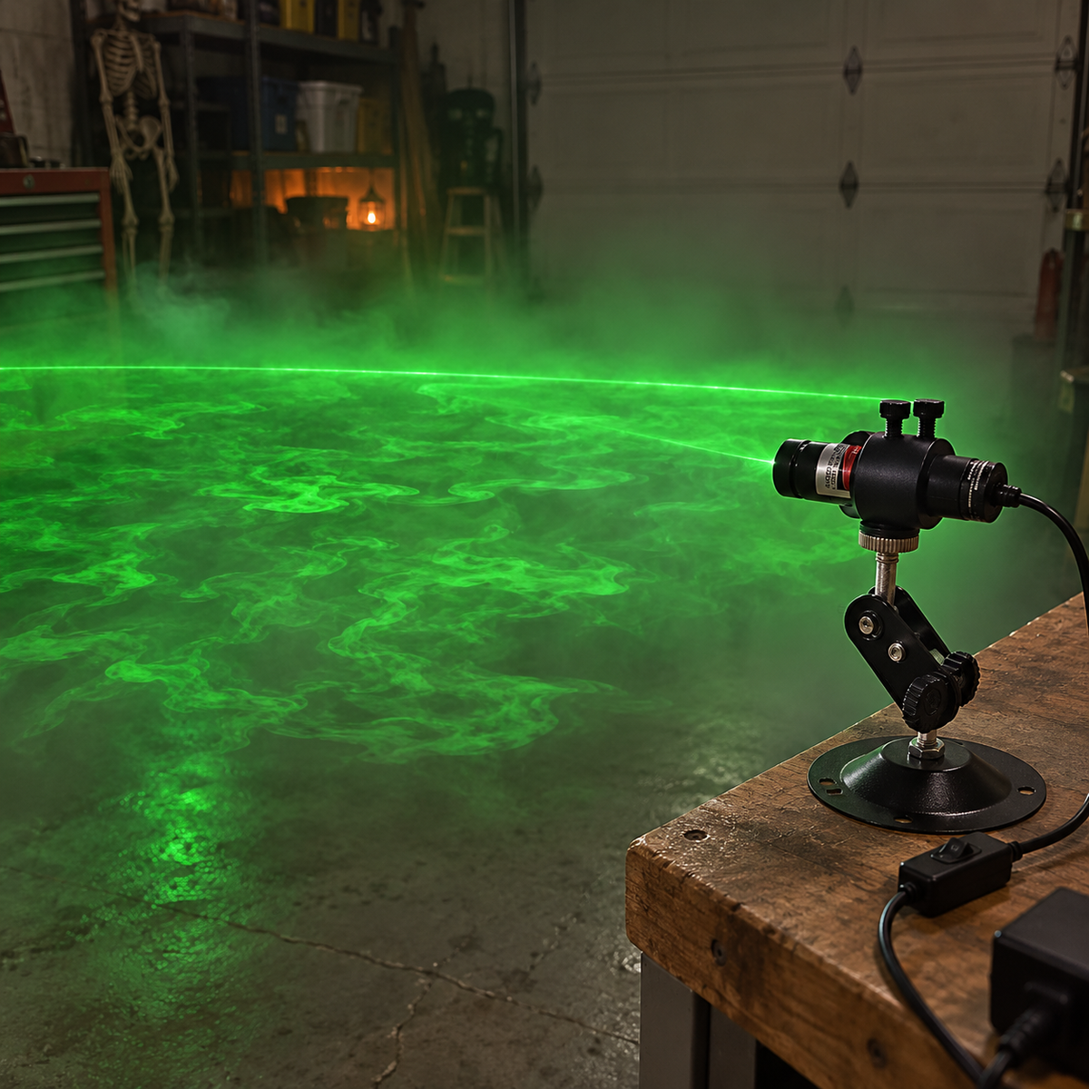 Mirevoid | Halloween Laser Line Light with Focusable Lens | 12V Plug-In for Fog Effects