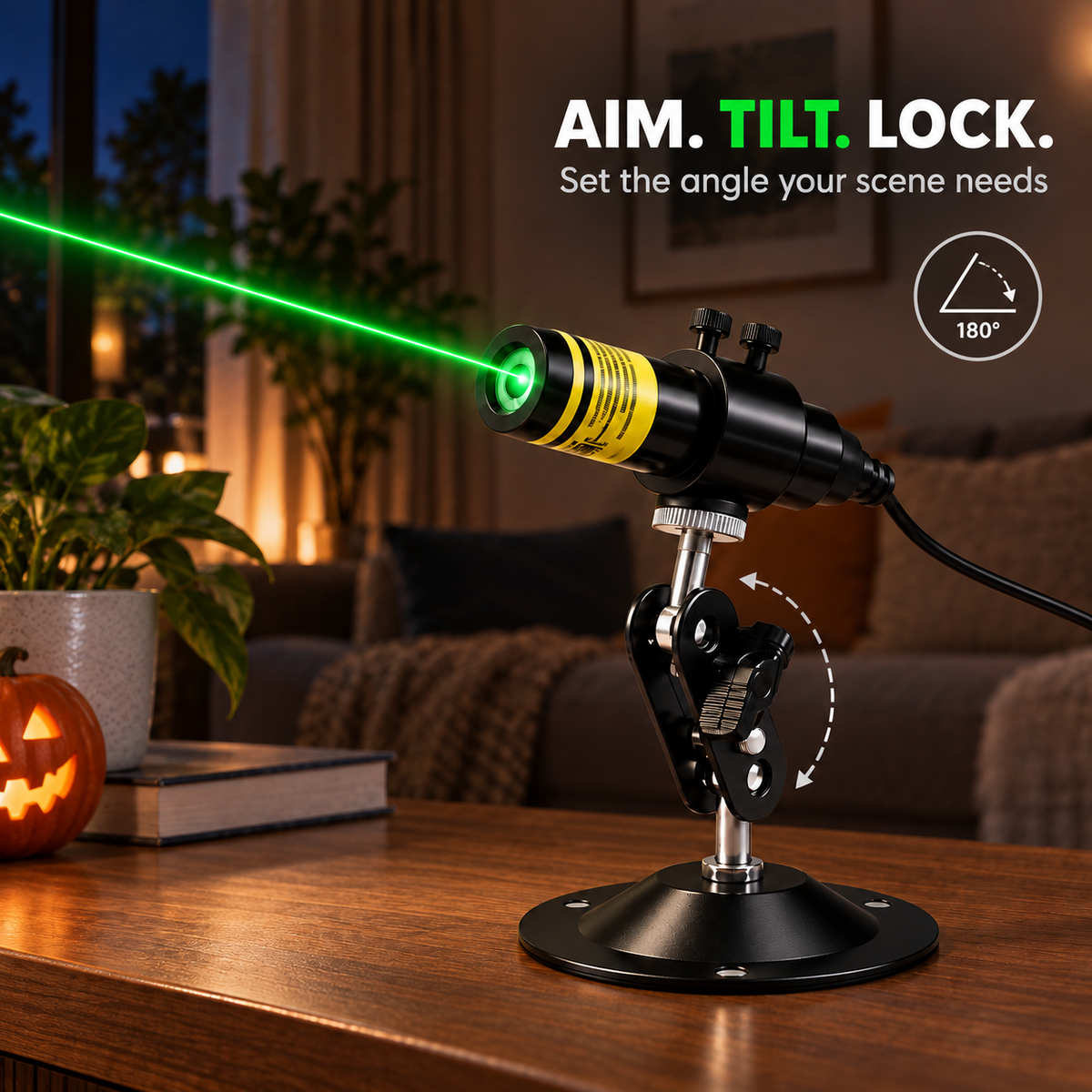 Mirevoid | Halloween Laser Line Light with Focusable Lens | 12V Plug-In for Fog Effects