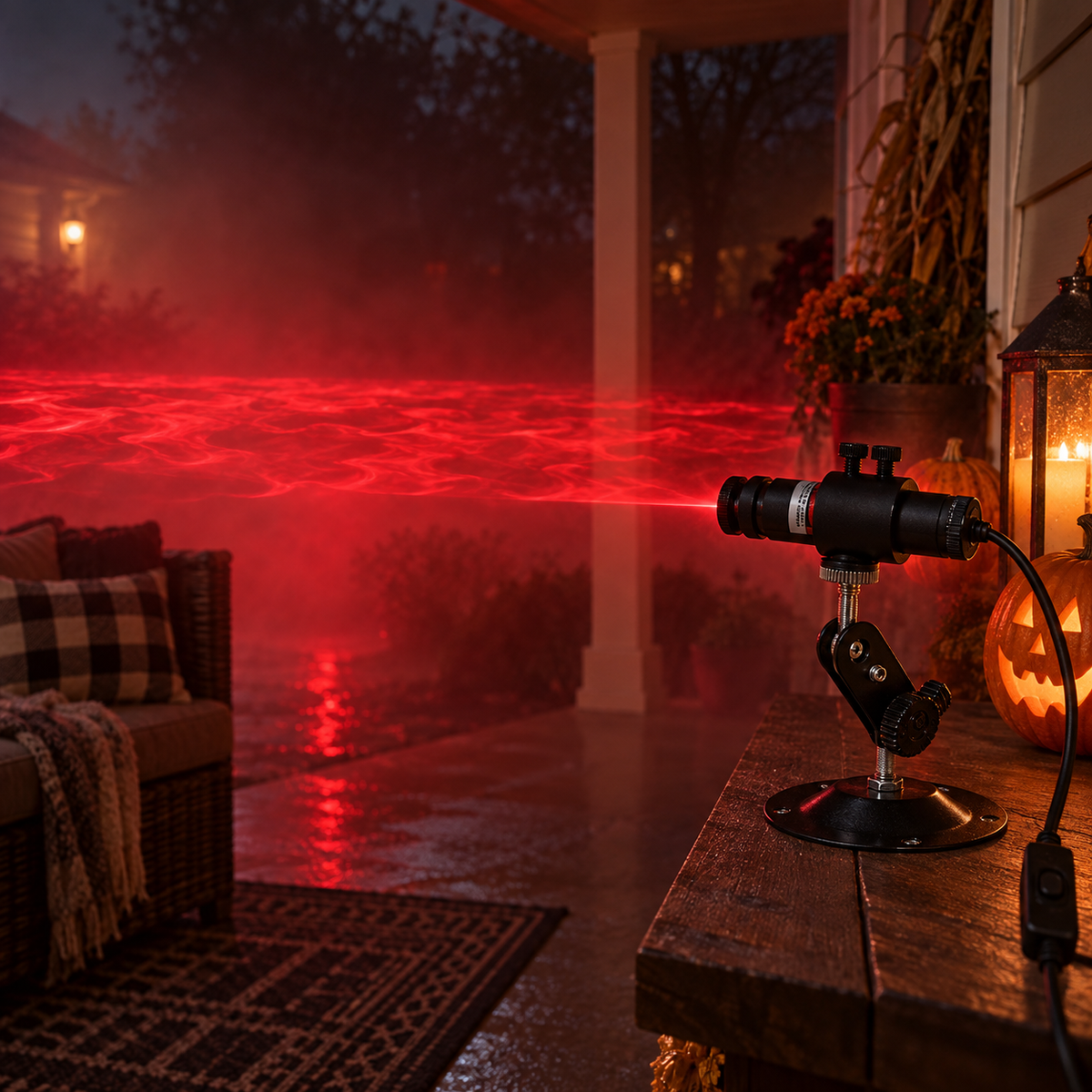 Mirevoid | Halloween Laser Line Light with Focusable Lens | 12V Plug-In for Fog Effects