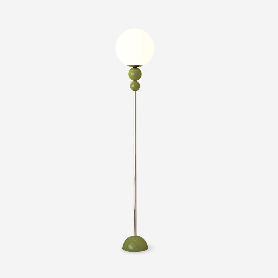 Modern Floor Lamp Metal Glass Standing Light for Living Room