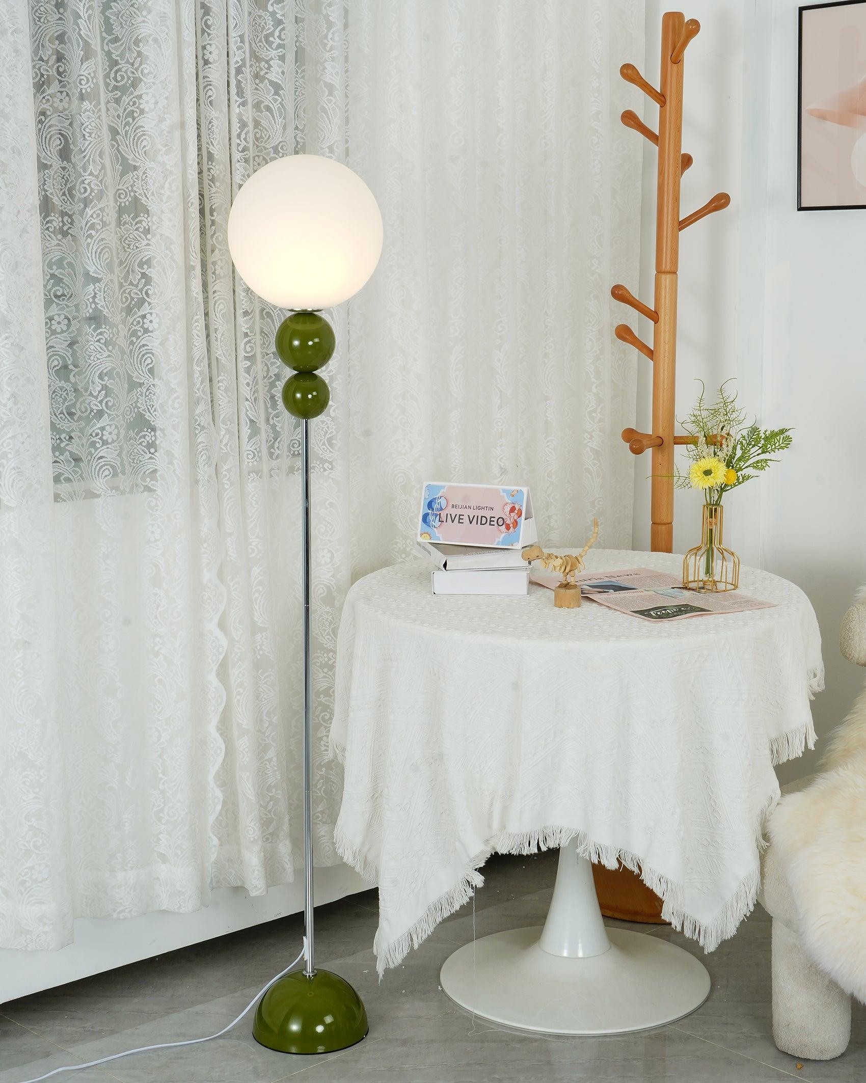 Modern Floor Lamp Metal Glass Standing Light for Living Room