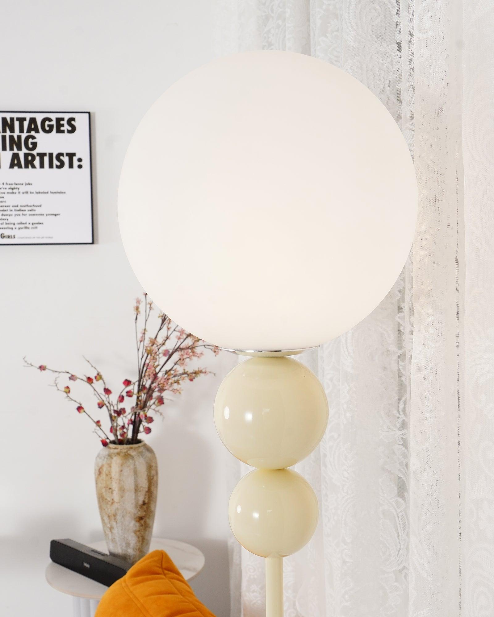 Modern Floor Lamp Metal Glass Standing Light for Living Room