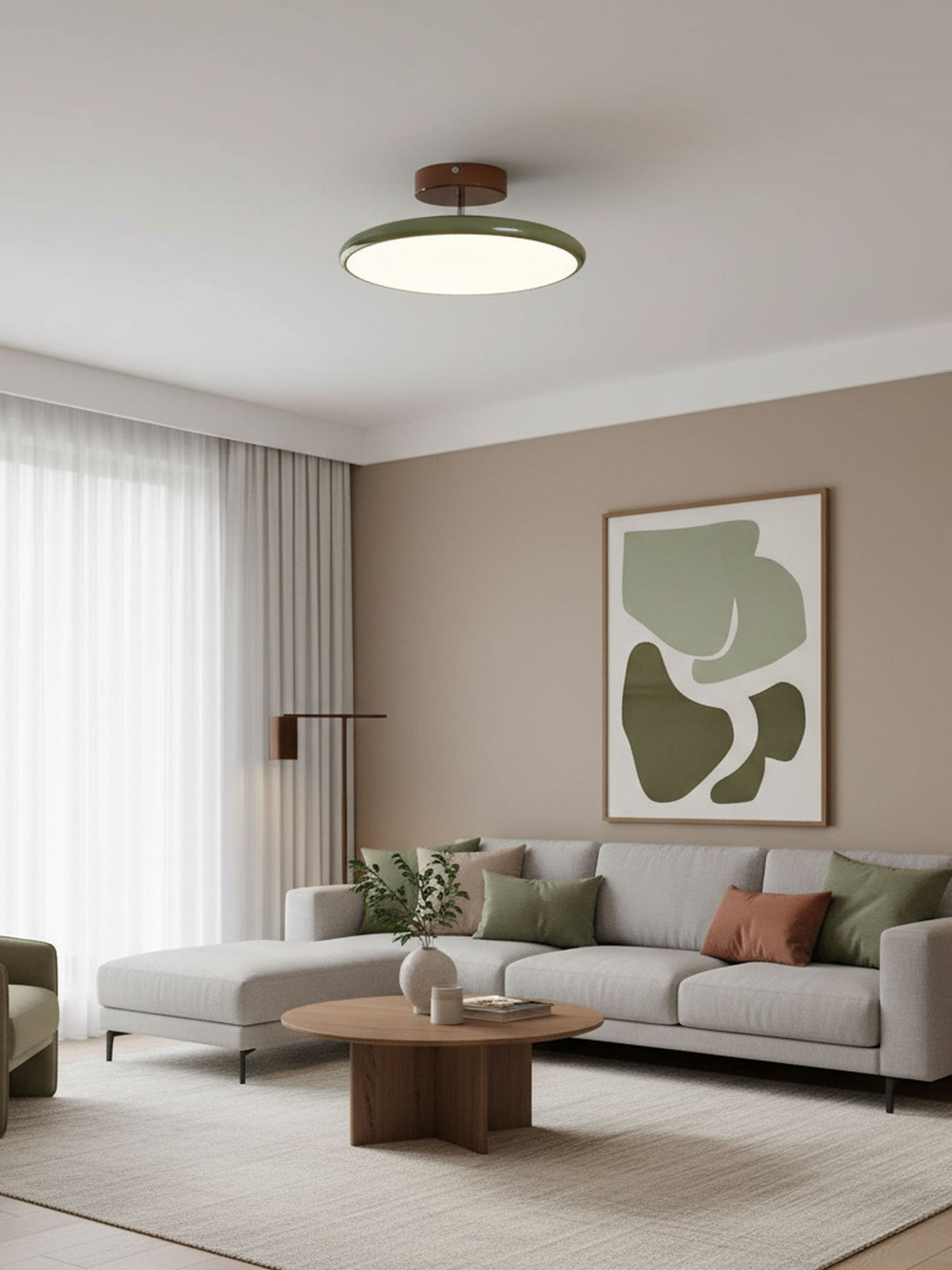 Auroradrift | Modern LED Ceiling Lamp with 270° Swivel Shade | Light for Sloped Ceilings