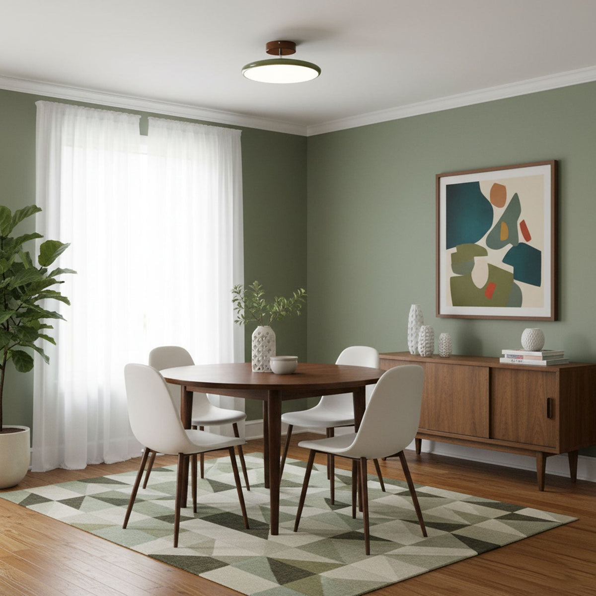 Auroradrift | Modern LED Ceiling Lamp with 270° Swivel Shade | Light for Sloped Ceilings