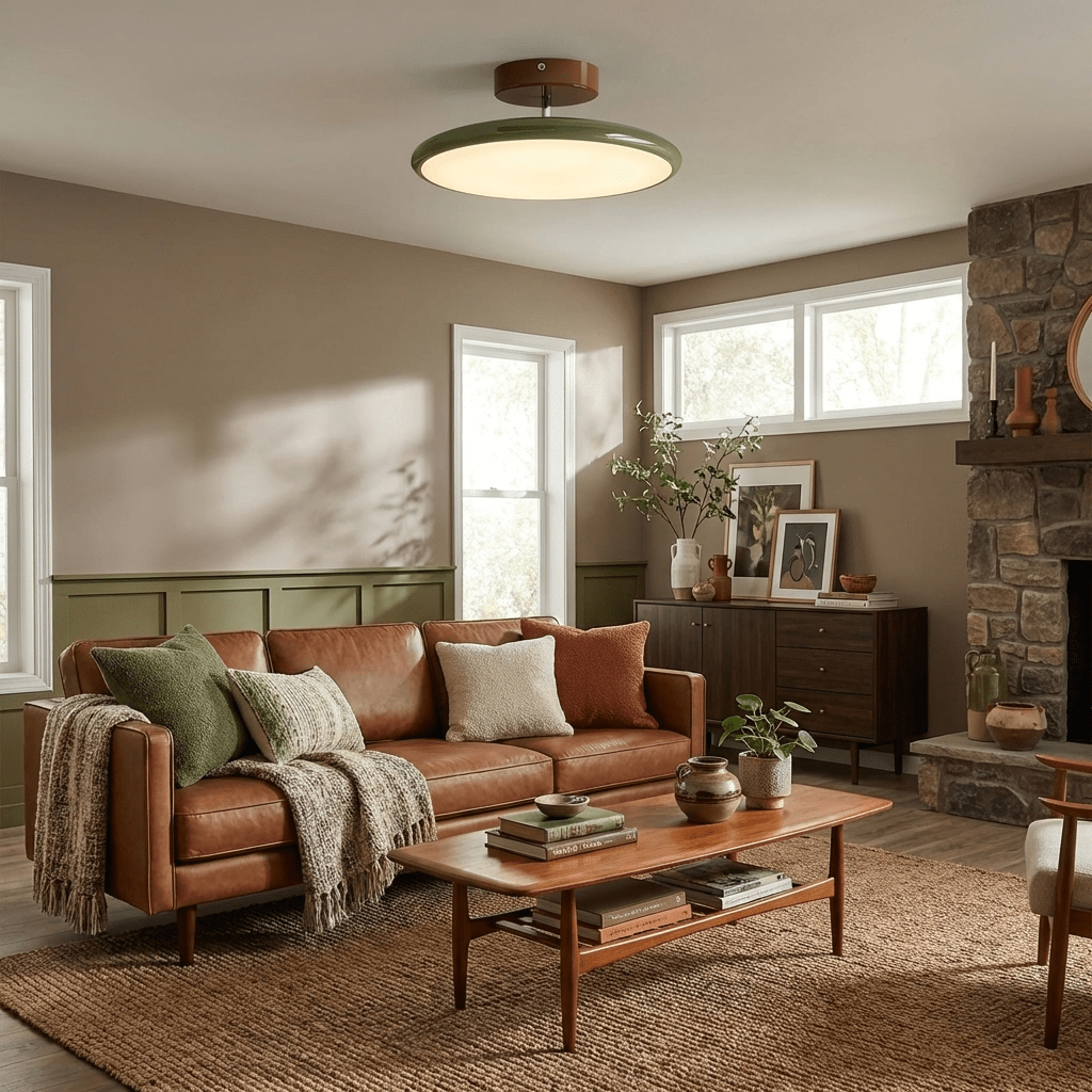 Auroradrift | Modern LED Ceiling Lamp with 270° Swivel Shade | Light for Sloped Ceilings