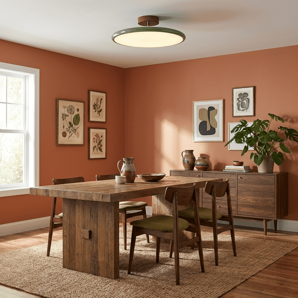 Auroradrift | Modern LED Ceiling Lamp with 270° Swivel Shade | Light for Sloped Ceilings