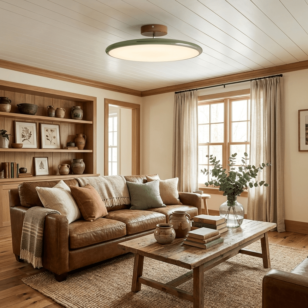 Auroradrift | Modern LED Ceiling Lamp with 270° Swivel Shade | Light for Sloped Ceilings