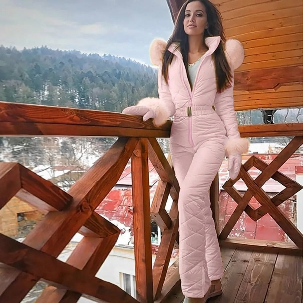 Women's One-Piece Waterproof Ski Suit with Insulated Lining | Winter Sport