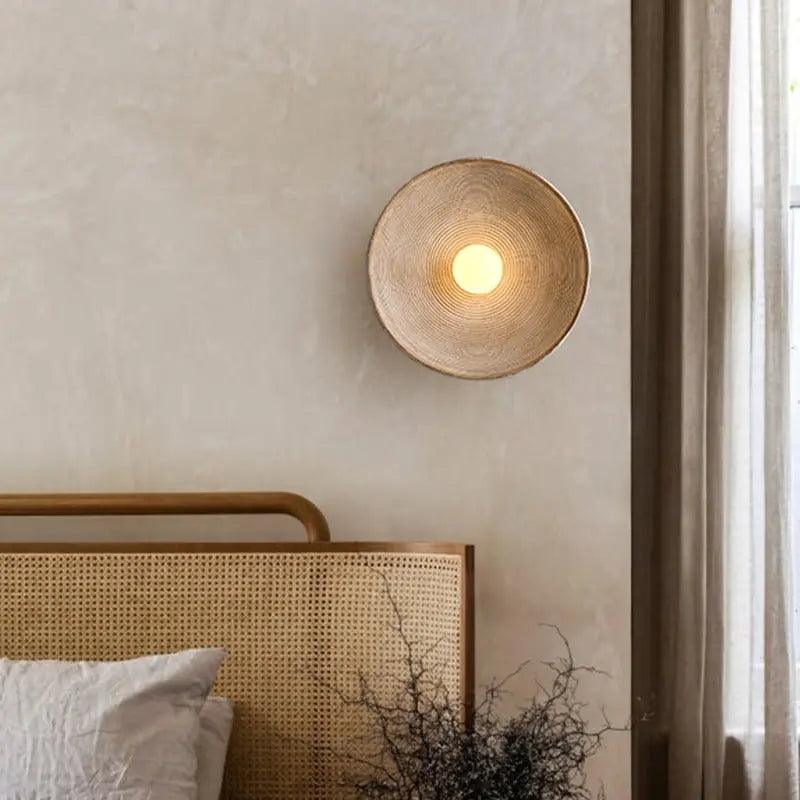 Vintra | Retro Resin Wall Sconce with Textured Finish, Easy Install Lamp for Living Room