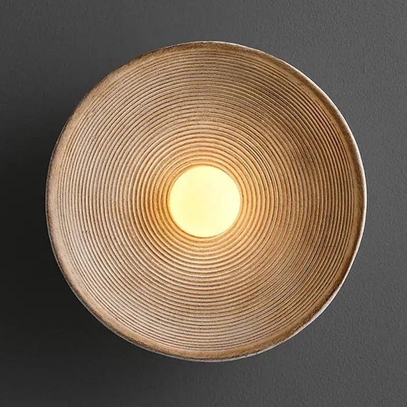 Vintra | Retro Resin Wall Sconce with Textured Finish, Easy Install Lamp for Living Room
