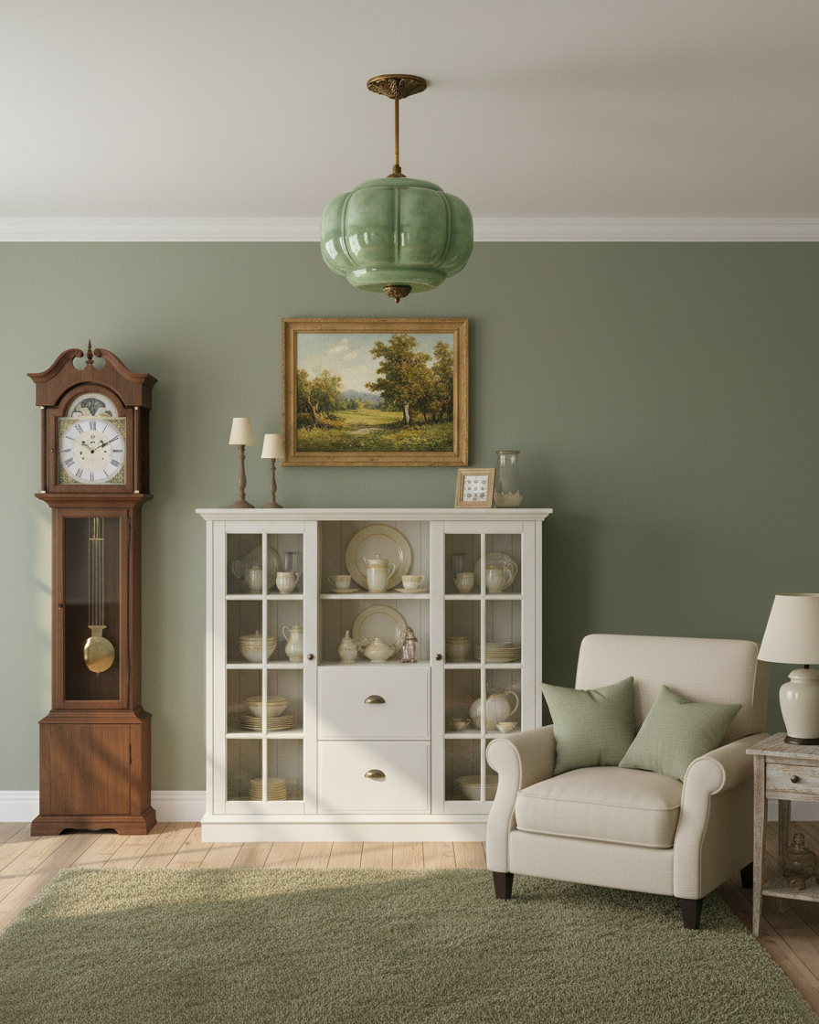 Jadeira | Jade Glass Ceiling Light with Brass Fittings | Dimmable Entryway Light Fixture
