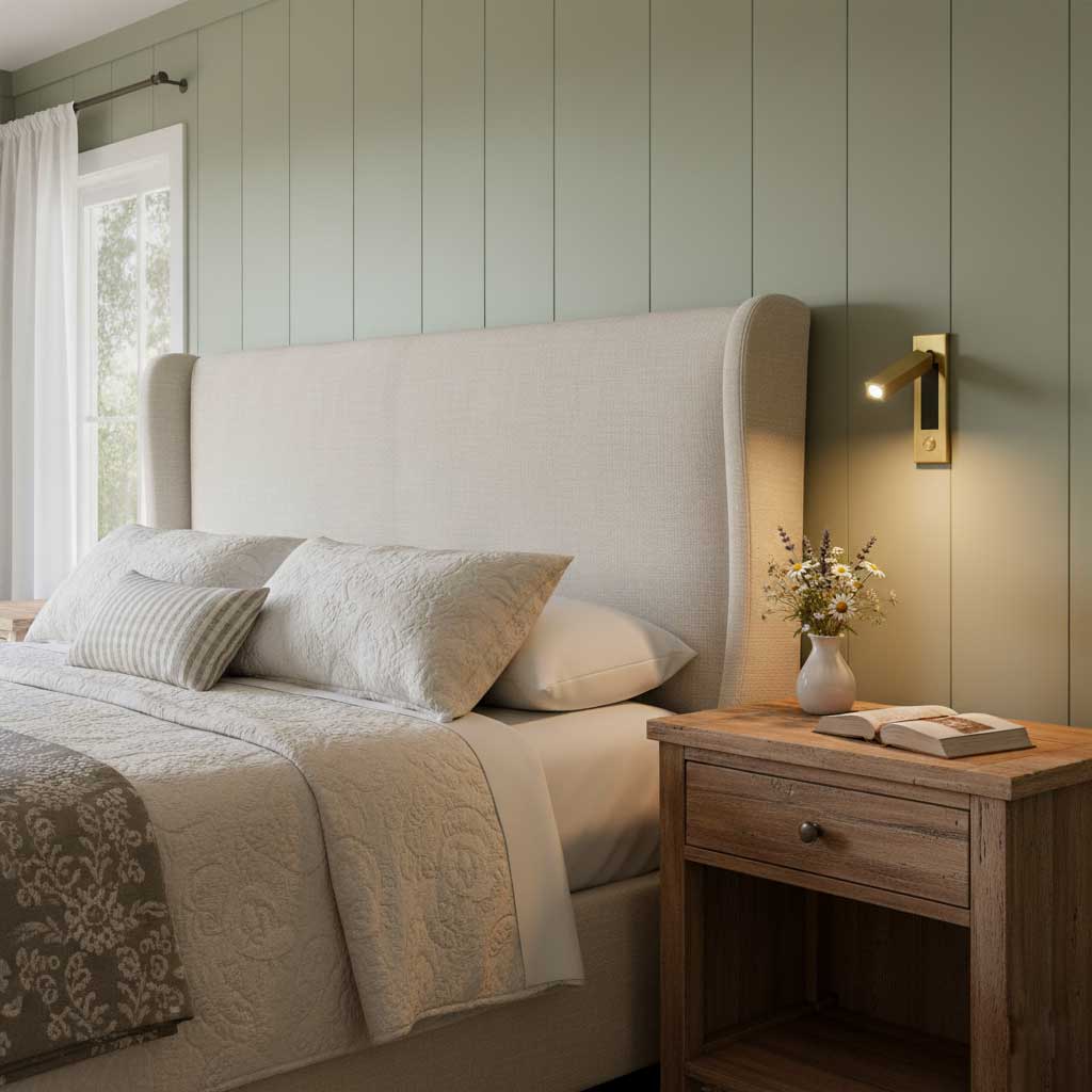Nocturnis | Recessed LED Bedside Sconce with Adjustable Head | Reading Light for Bedroom