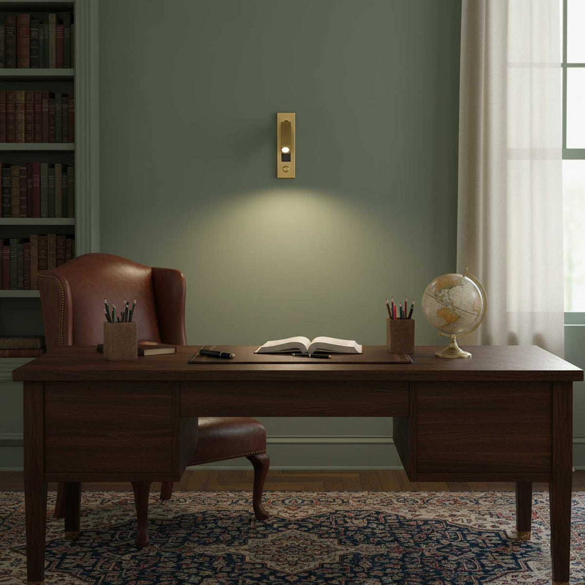 Nocturnis | Recessed LED Bedside Sconce with Adjustable Head | Reading Light for Bedroom