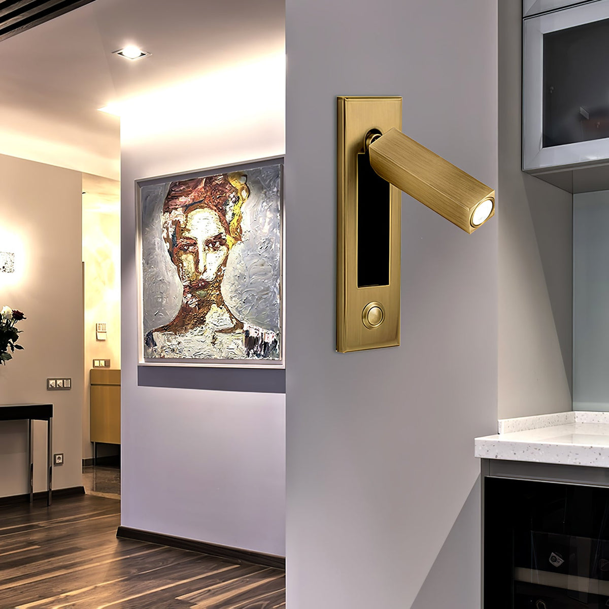 Nocturnis | Recessed LED Bedside Sconce with Adjustable Head | Reading Light for Bedroom