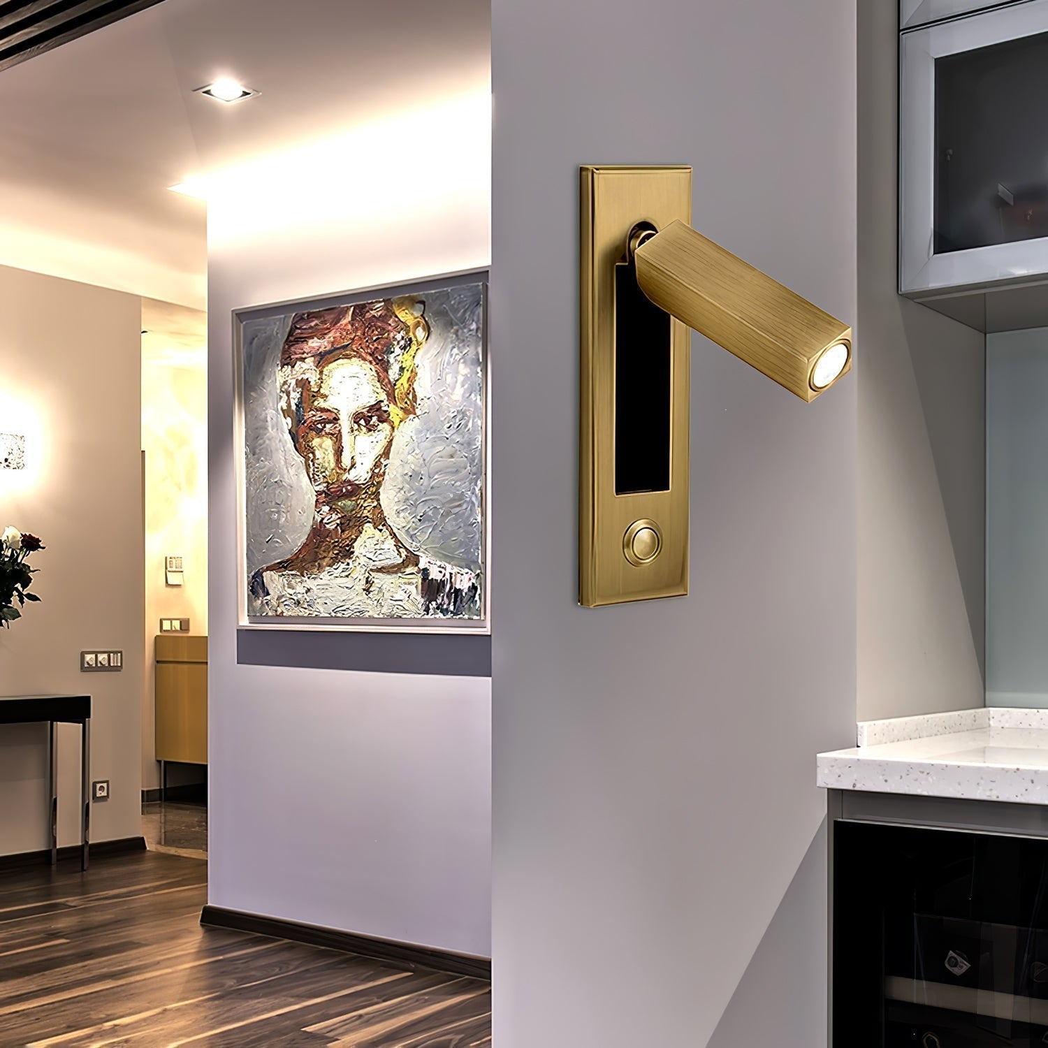 Embedded LED Wall Sconce Bedside Reading Light Modern Wall Lamp