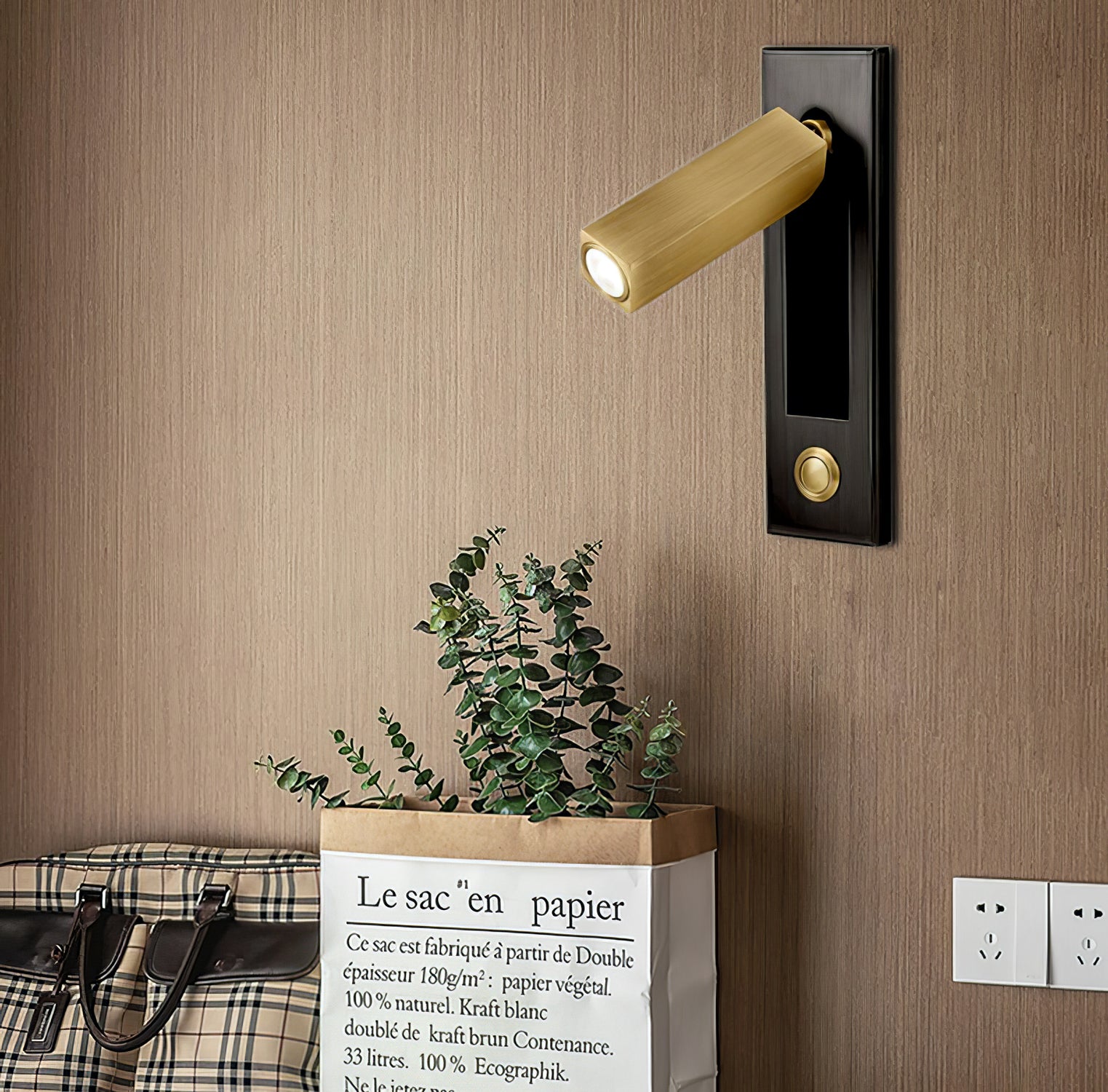Embedded LED Wall Sconce Bedside Reading Light Modern Wall Lamp