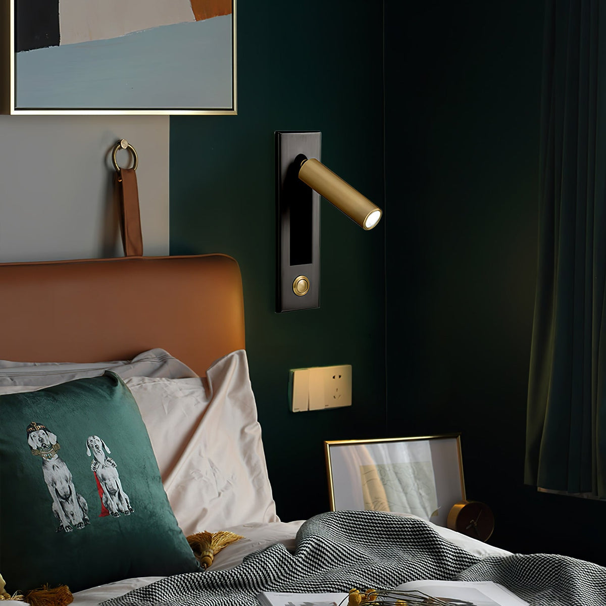 Nocturnis | Recessed LED Bedside Sconce with Adjustable Head | Reading Light for Bedroom
