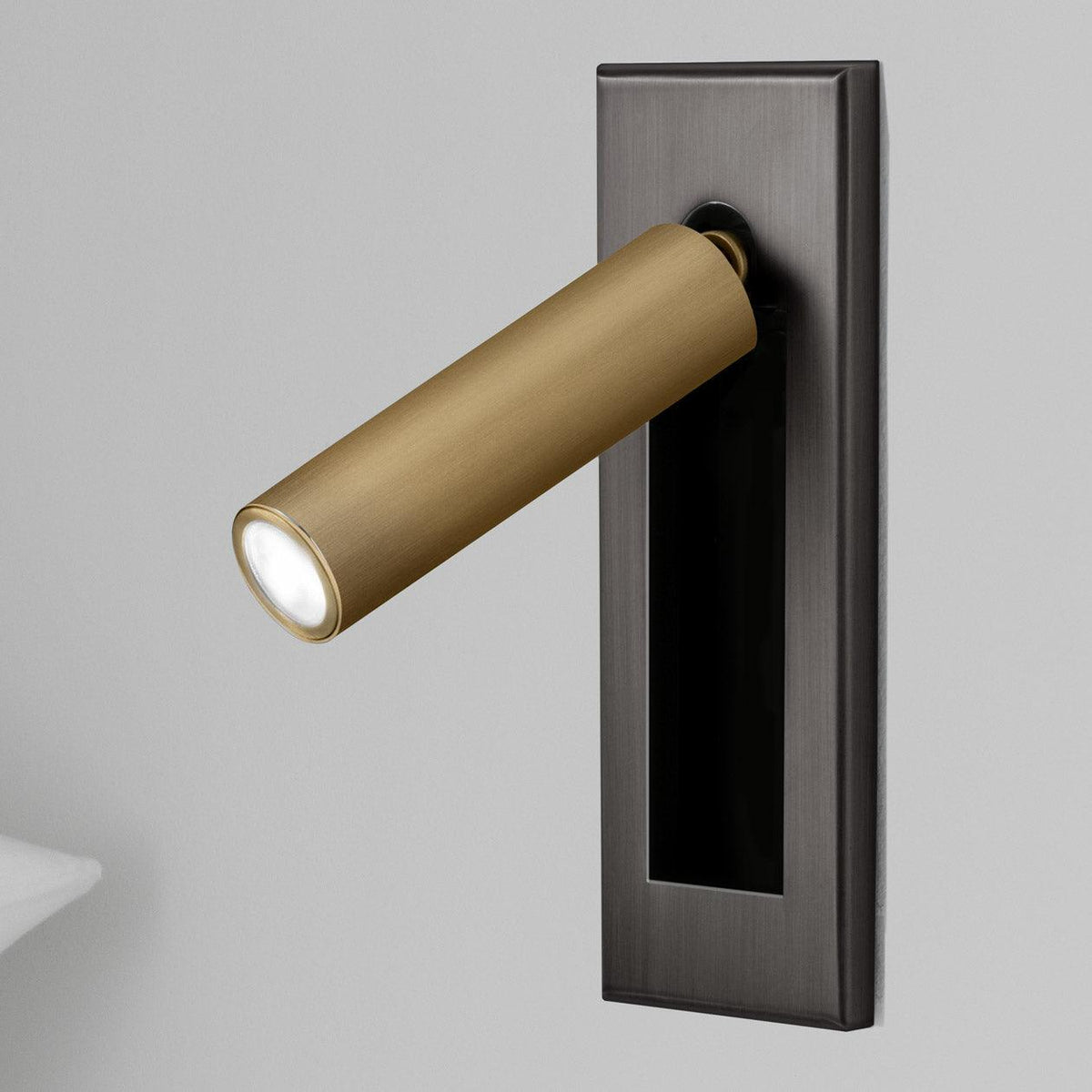 Nocturnis | Recessed LED Bedside Sconce with Adjustable Head | Reading Light for Bedroom