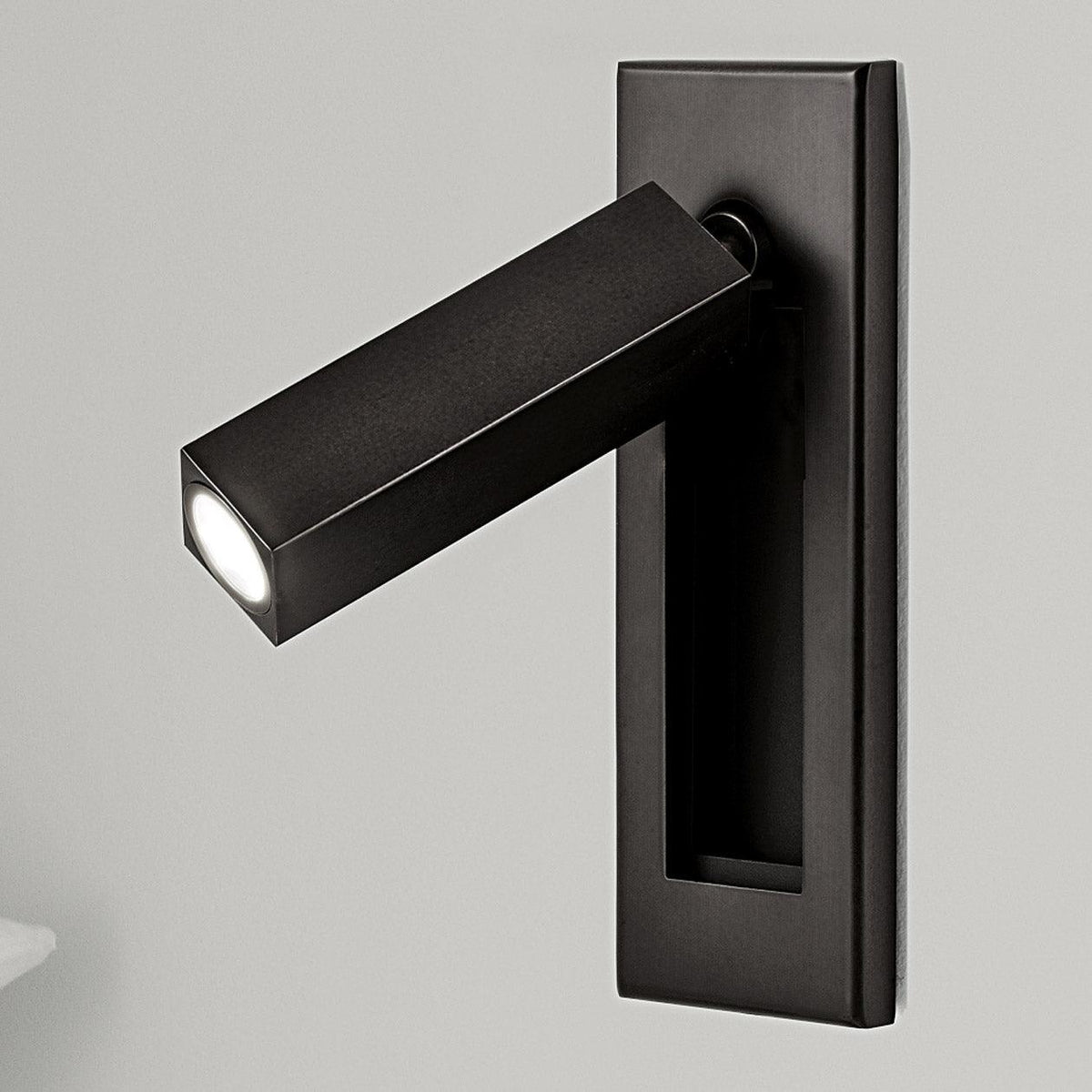 Nocturnis | Recessed LED Bedside Sconce with Adjustable Head | Reading Light for Bedroom
