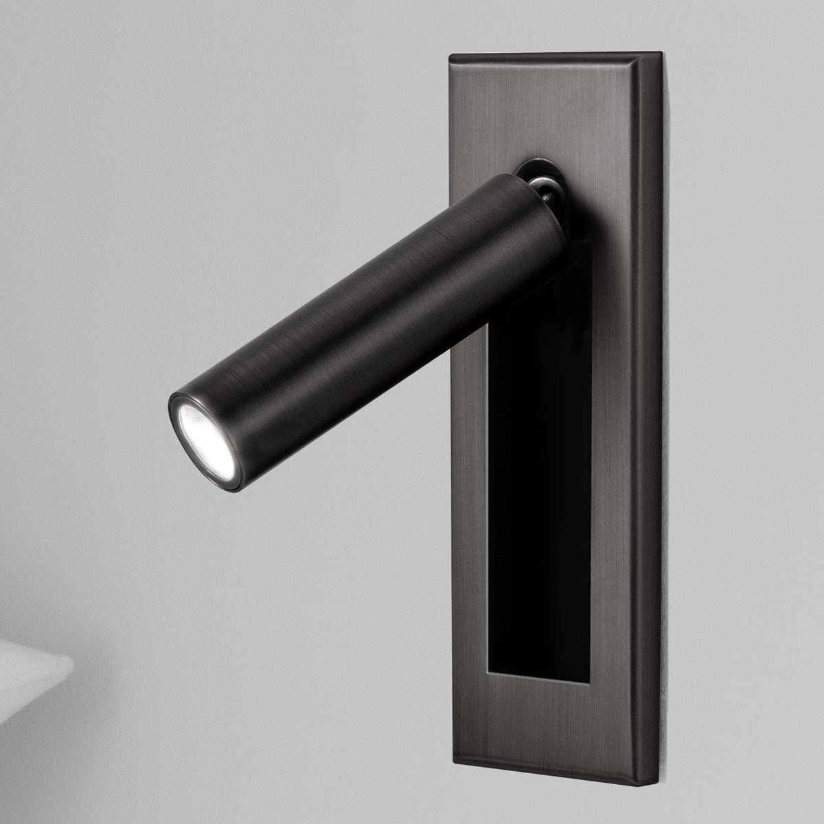 Nocturnis | Recessed LED Bedside Sconce with Adjustable Head | Reading Light for Bedroom