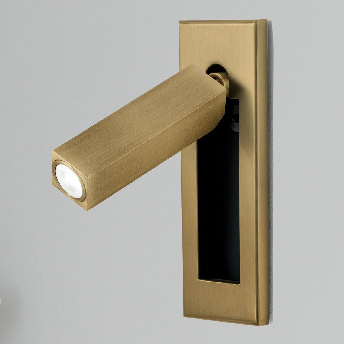 Nocturnis | Recessed LED Bedside Sconce with Adjustable Head | Reading Light for Bedroom