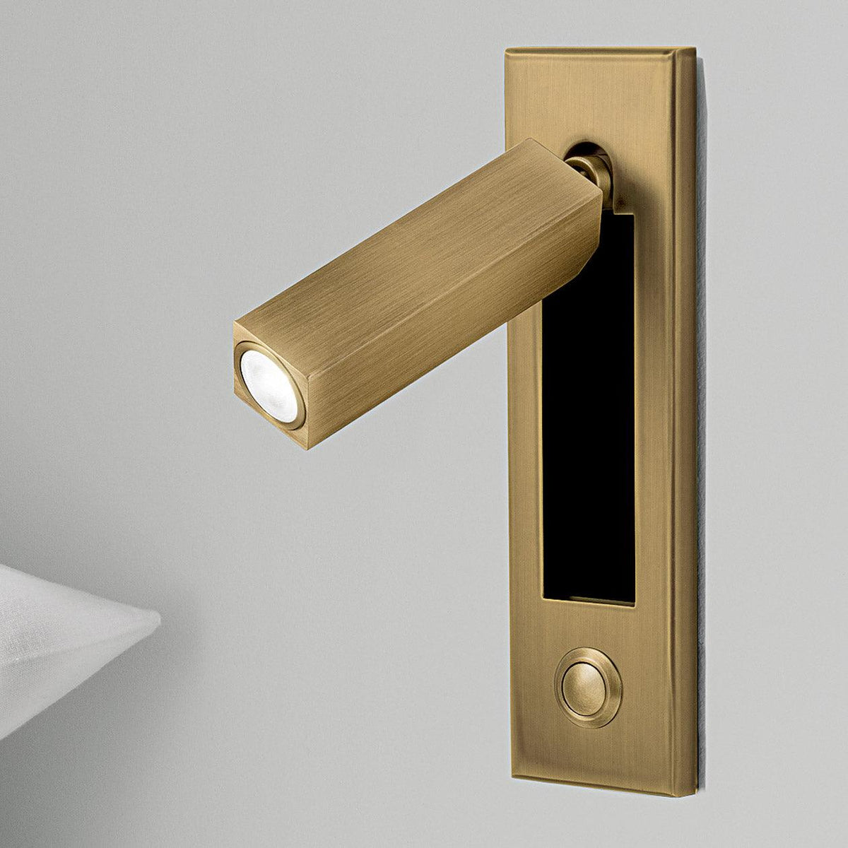 Nocturnis | Recessed LED Bedside Sconce with Adjustable Head | Reading Light for Bedroom